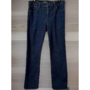 VTG Lauren Ralph Lauren Jeans Dark Wash Straight Leg Jeans Size 12 High Rise Y2K